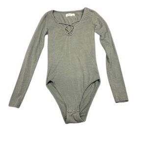 Hollister Bodysuit Women's Size XS Long Sleeve with Criss-Cross Detail